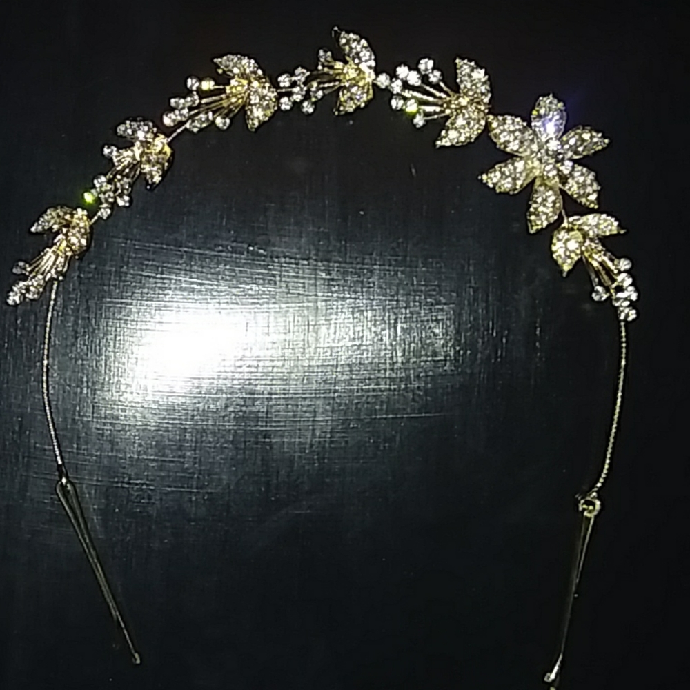 Rhinestone wired headband